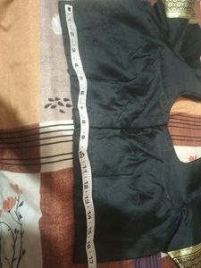Black Banarsi Silk Saree With Stiched Blouse