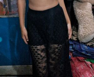 Black Mesh Pants For Ladies