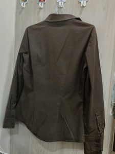 Brown Button-Down Shirt