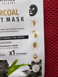 CHARCOAL SHEET MASK + Freebie