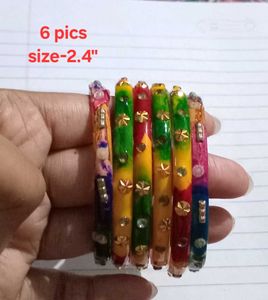 Colorful Indian Bangles - Set of 6