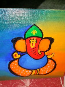 Acrylic Ganesha Canvas Painting