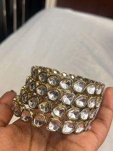 Kundan Bangles - Set of 4