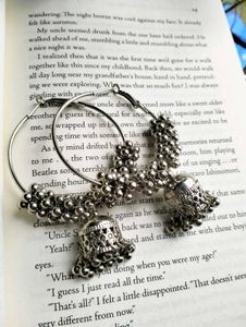 Oxidized Silver Jhumka Hoop Earrings ✨
