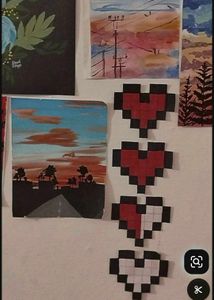 minecraft heart wall decor