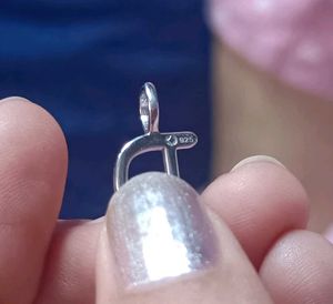 925 Real Silver &#34;D&#34; Alphabet Pendant