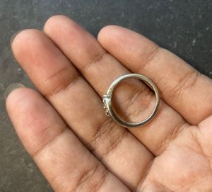 Elegant Silver Ring with Gem Accents