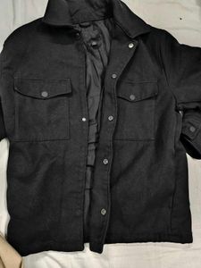H&amp;M Black Shacket Shirt Jacket
