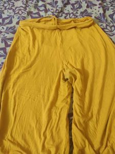 go colors l-xl stretchable Yellow Palazzos
