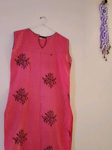 Pink Floral Kurta