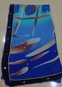 Blue Patterned Saree
