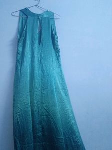 Sea Green Glass Work Party Gown