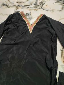 Black Kurti Pajama Set