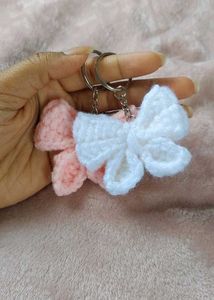 Crochet Bow Keychain