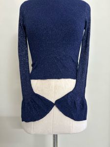 navy blue Sparkly Knit Top can use upto 32