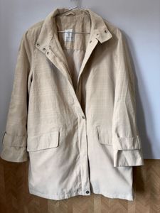 Beige Oversized Trench Coat