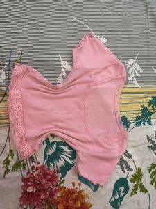 Pink Lace Trim Top.NOT WORN EVEN ONCE.