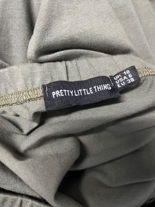pretty little thing olive midi Skirt