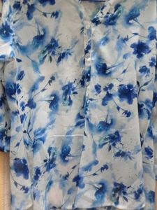 Floral Print Hi-Lo Blouse