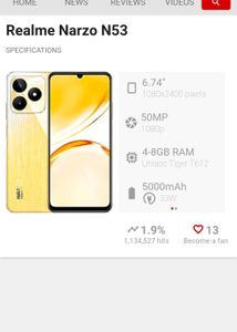 Realme Narzo N53.  Mobile 📱