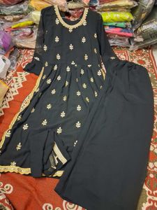 Black Embroidered Salwar Kameez Suit