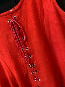 Red Lace-Up Tank Top