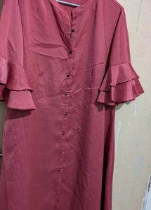 Ruffled Sleeve Dress