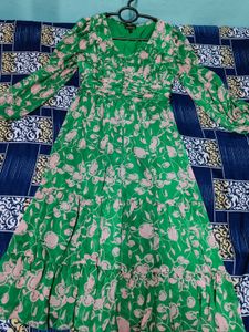 Floral Green Maxi Dress