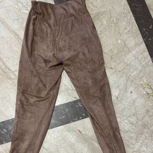 Brown faux Suede Style jeggings