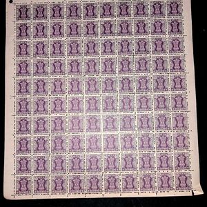 Sheet Of 100 Service Stamps