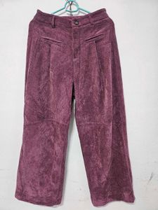 Warm Corduroy Wide Leg Pants for Winter