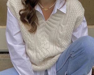 Cable Knit Sweater Vest