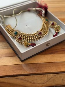 Indian Necklace Set With Stones