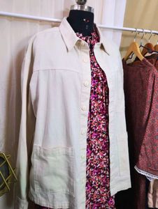 Beige Overshirt Jacket