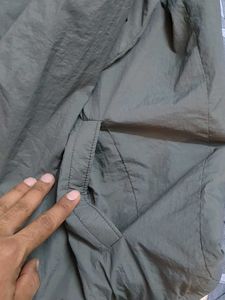 Grey Hooded Jacket Windcheater