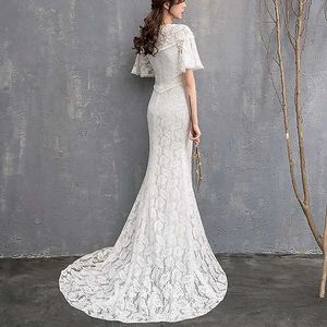 Bridesmaid Elegant White Lace Gown