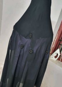 New Hijab Black Crystal Stoned
