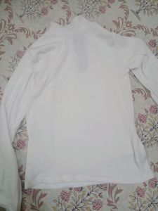 White Turtle Neck Top