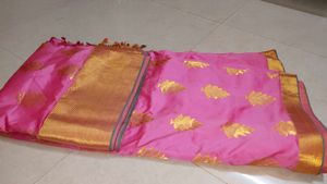 Pink &amp; Gold Saree
