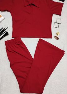 Bootcut Crop Top Coord Set