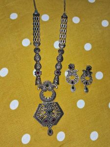 beautiful oxidised jewellery set