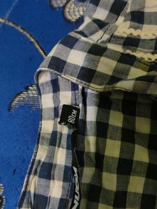 Checked Shirt Top