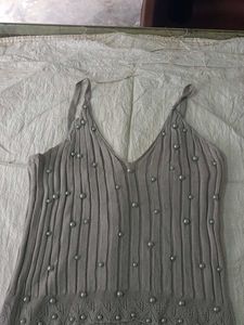 Pearl Embellished Knit Top