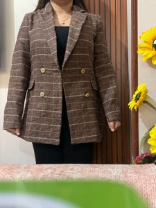 Brown Plaid Blazer