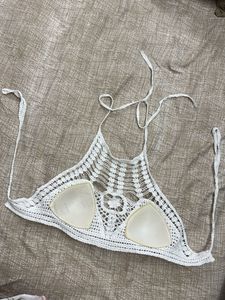 White Crochet Crop Top