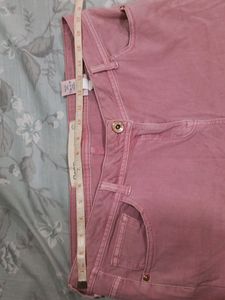 Cropped Pink Denim. Gently Used In Great Condition