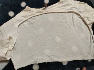 Frontless Crop White Tee
