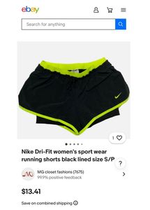 Nike Running Shorts Black Neon