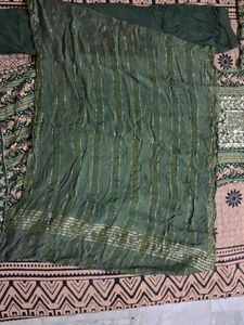 Green Embroidered Anarkali Suit Set