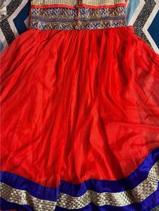 Girls&#39; Red &amp; Gold Party Dress